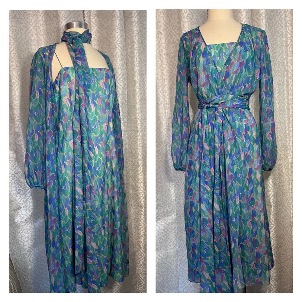 Handmade spring dress with duster